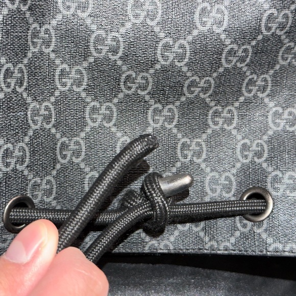 Gucci Black and Gray Patterned Men's Backpack - Picture 3 of 4